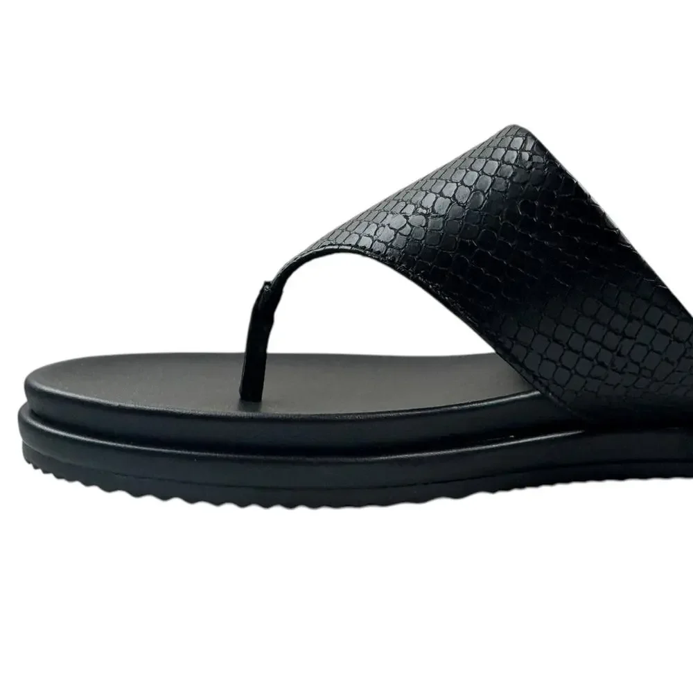 EVANS Women's Sandal‎ Slip ON Dusty, Black, 10 Wide
